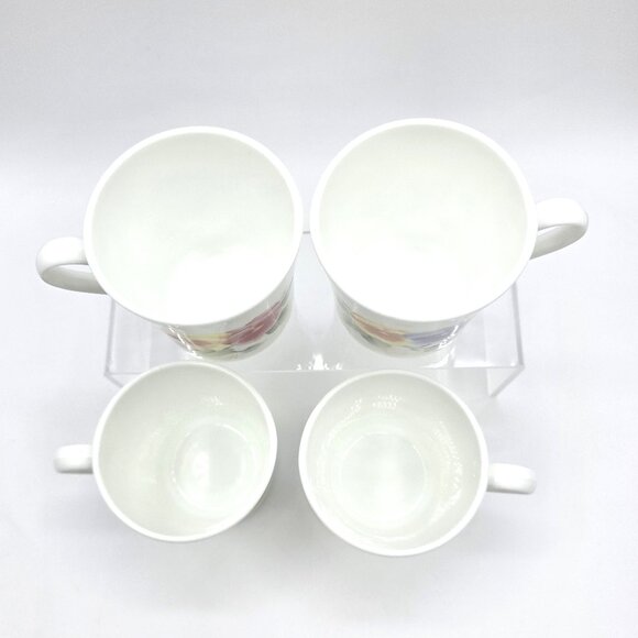 Corning Corelle Charming Summer Blush Coffee Tea Cups Mugs Pansies Flowers 8 oz. - Picture 5 of 8